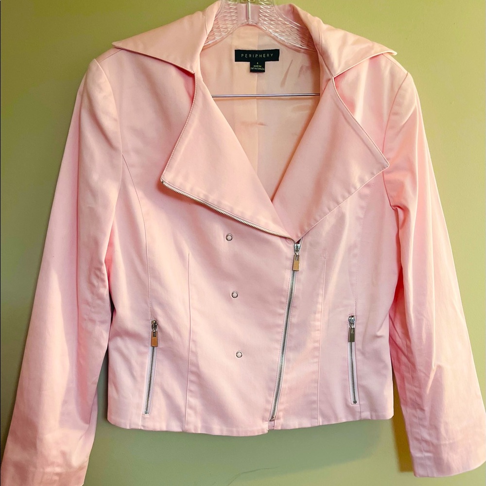 Vintage Light Pink Periphery Skirt Suit